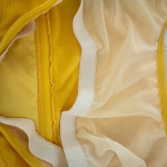 Peek & Beau Swimsuit One Piece Womens 6 DDD Yellow Drawstring Beach Cheeky Swim - Picture 7 of 7